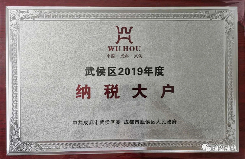 武侯区2019年度 纳税大户